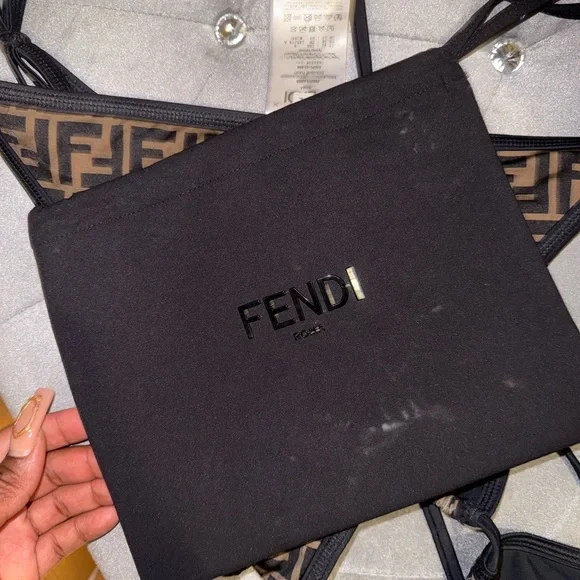 Fendi Black and Brown Logo Bikini - Picture 5 of 5